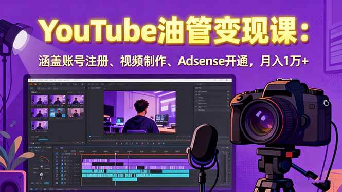 （15987期）2025YouTube油管变现课：涵盖账号注册、视频制作、Adsense开通，月入1万+-知行阁轻创网-分享网络赚钱项目-全网首发副业项目实操平台-副业创业项目网