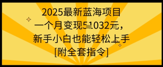 2025最新蓝海项目一个月变现1w+新手小白也能轻松上手【附全套指令】-知行阁轻创网-分享网络赚钱项目-全网首发副业项目实操平台-副业创业项目网