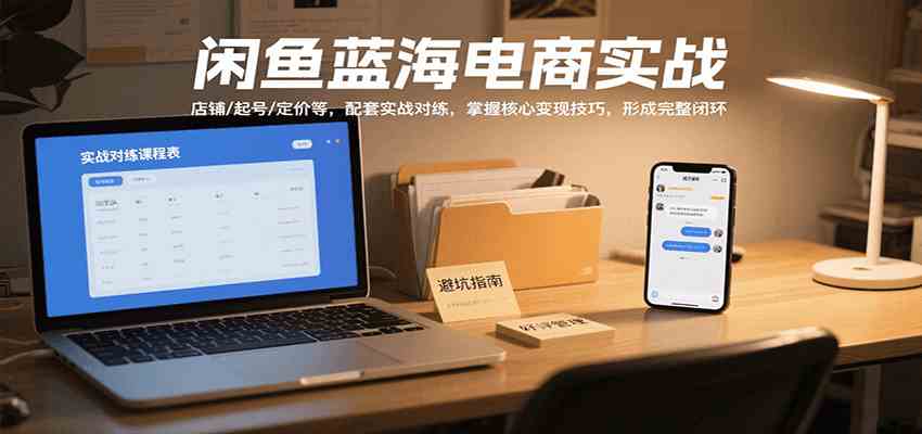 闲鱼蓝海电商实战，涵盖店铺、起号、定价等，配套实战对练，掌握核心变现技巧-知行阁轻创网-分享网络赚钱项目-全网首发副业项目实操平台-副业创业项目网