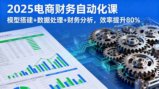 （16021期）2025电商财务自动化课，模型搭建+数据处理+财务分析，效率提升80%-知行阁轻创网-分享网络赚钱项目-全网首发副业项目实操平台-副业创业项目网