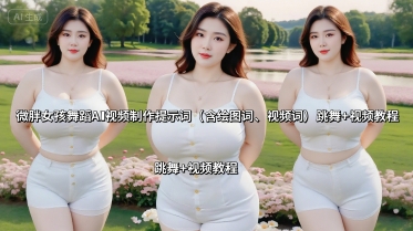 微胖女孩舞蹈AI视频制作提示词（含绘图词、视频词） 跳舞+视频教程-知行阁轻创网-分享网络赚钱项目-全网首发副业项目实操平台-副业创业项目网