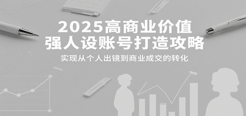 2025高商业价值强人设账号打造攻略，实现从个人出镜到商业成交的转化-知行阁轻创网-分享网络赚钱项目-全网首发副业项目实操平台-副业创业项目网