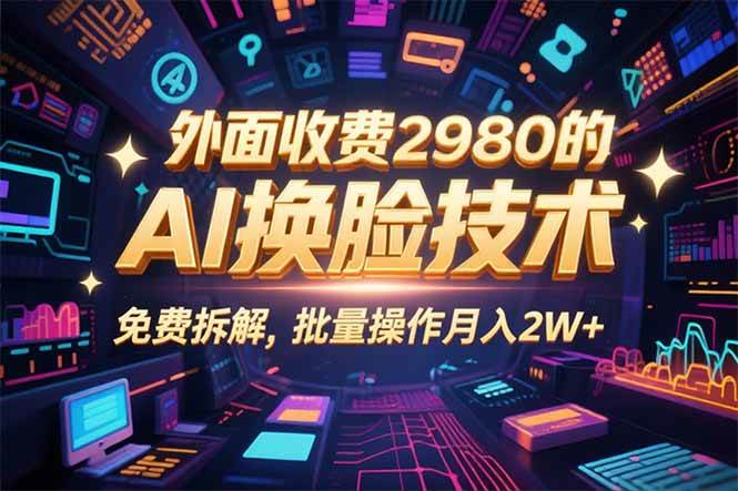（15969期）0粉丝0基础，用AI换脸改头换面，3分钟一条原创视频，收益稳稳-知行阁轻创网-分享网络赚钱项目-全网首发副业项目实操平台-副业创业项目网