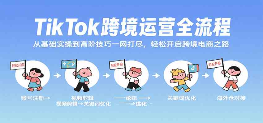 TikTok跨境运营全流程，从基础实操到高阶技巧一网打尽，轻松开启跨境电商之路-知行阁轻创网-分享网络赚钱项目-全网首发副业项目实操平台-副业创业项目网
