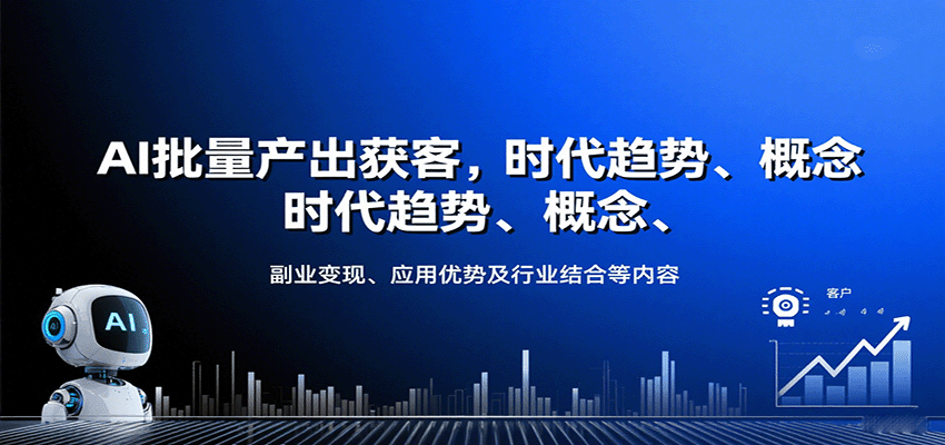 AI批量产出获客，时代趋势、概念、副业变现、应用优势及行业结合等内容-知行阁轻创网-分享网络赚钱项目-全网首发副业项目实操平台-副业创业项目网