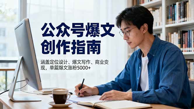 （16380期）公众号爆文创作指南，涵盖定位设计+爆文写作+商业变现，单篇爆文涨粉5000+-知行阁轻创网-分享网络赚钱项目-全网首发副业项目实操平台-副业创业项目网