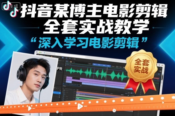 抖音某博主电影剪辑全套实战教学，深入学习电影剪辑-知行阁轻创网-分享网络赚钱项目-全网首发副业项目实操平台-副业创业项目网