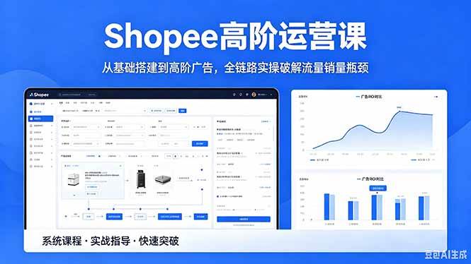 （18499期）Shopee高阶运营课-2026年5月更新，从基础搭建到高阶广告，全链路实操破解流量销量瓶颈-知行阁轻创网-分享网络赚钱项目-全网首发副业项目实操平台-副业创业项目网