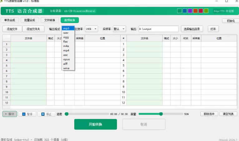 最新TTS配音,支持批量,支持文件格式转换,功能超多-知行阁轻创网-分享网络赚钱项目-全网首发副业项目实操平台-副业创业项目网