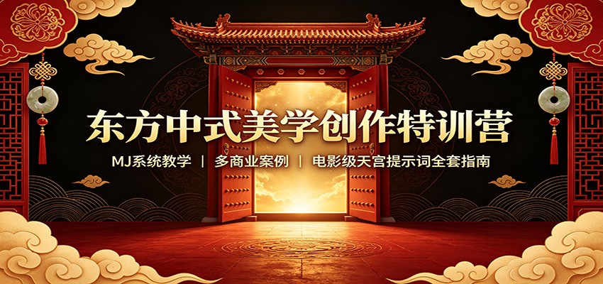 东方中式美学创作特训营：MJ系统教学，多商业案例，电影级天宫提示词全套指南-知行阁轻创网-分享网络赚钱项目-全网首发副业项目实操平台-副业创业项目网