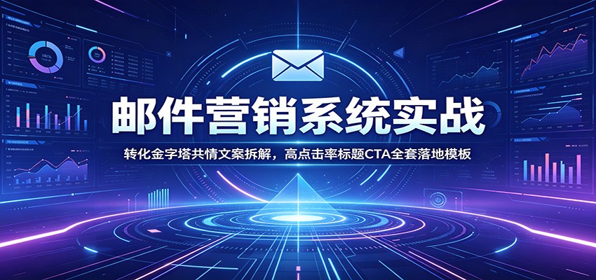 邮件营销系统实战：转化金字塔共情文案拆解，高点击率标题CTA全套落地模板-知行阁轻创网-分享网络赚钱项目-全网首发副业项目实操平台-副业创业项目网