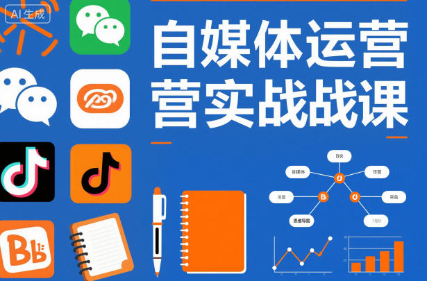 自媒体运营实战课，掌握一套系统的自媒体运营底层方法论，成为优秀的内容创作者-知行阁轻创网-分享网络赚钱项目-全网首发副业项目实操平台-副业创业项目网