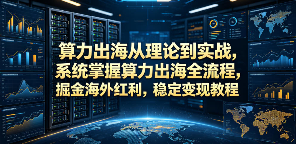 算力出海从理论到实战,系统掌握算力出海全流程,掘金海外红利,稳定变现教程-知行阁轻创网-分享网络赚钱项目-全网首发副业项目实操平台-副业创业项目网