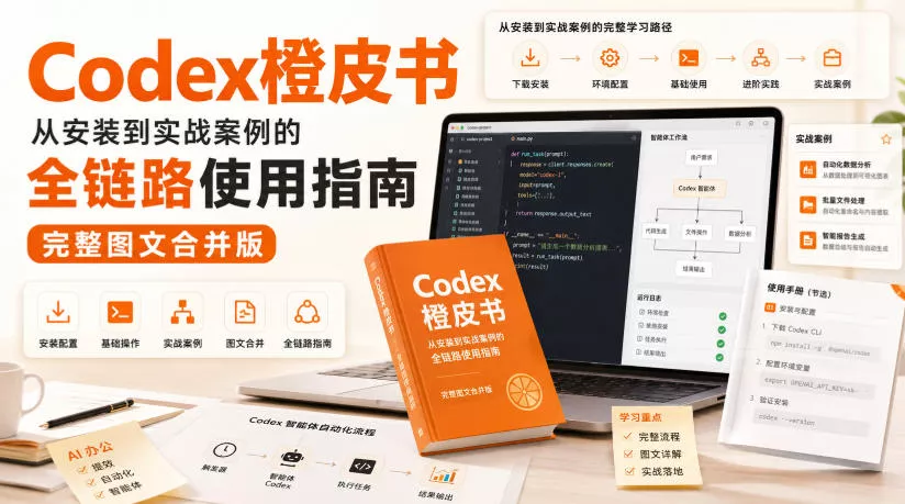 Codex橙皮书,从安装到实战案例的全链路使用指南,完整图文合并版-知行阁轻创网-分享网络赚钱项目-全网首发副业项目实操平台-副业创业项目网