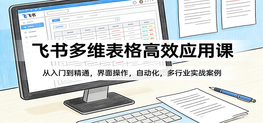飞书多维表格高效应用课：从入门到精通，界面操作，自动化，多行业实战案例-知行阁轻创网-分享网络赚钱项目-全网首发副业项目实操平台-副业创业项目网