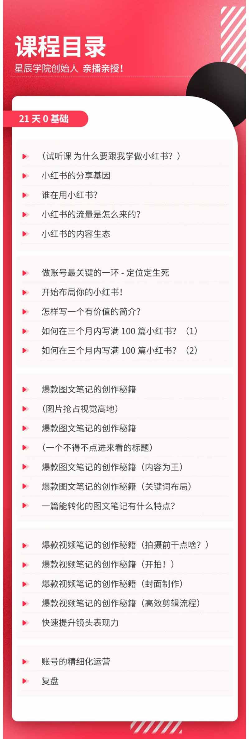 小红书21天图文视频爆款创作课：掌握选题、图片、标题、内容、关键词与脚本剪辑，建立持续创作体系-知行阁轻创网-分享网络赚钱项目-全网首发副业项目实操平台-副业创业项目网
