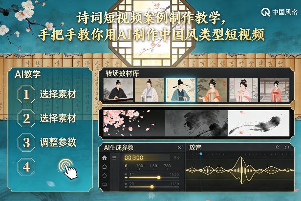 古诗词短视频案例制作教学,手把手教你用AI制作中国风类型短视频 古诗词短视频案例制作教学,手把手教你用AI制作中国风类型短视频