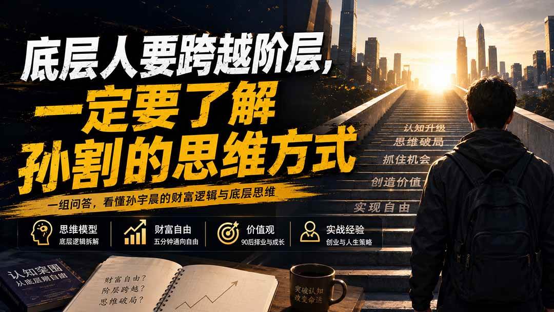 (20040期)付费文章:底层人要跨越阶层,一定要了解孙割的思维方式 (20040期)付费文章:底层人要跨越阶层,一定要了解孙割的思维方式