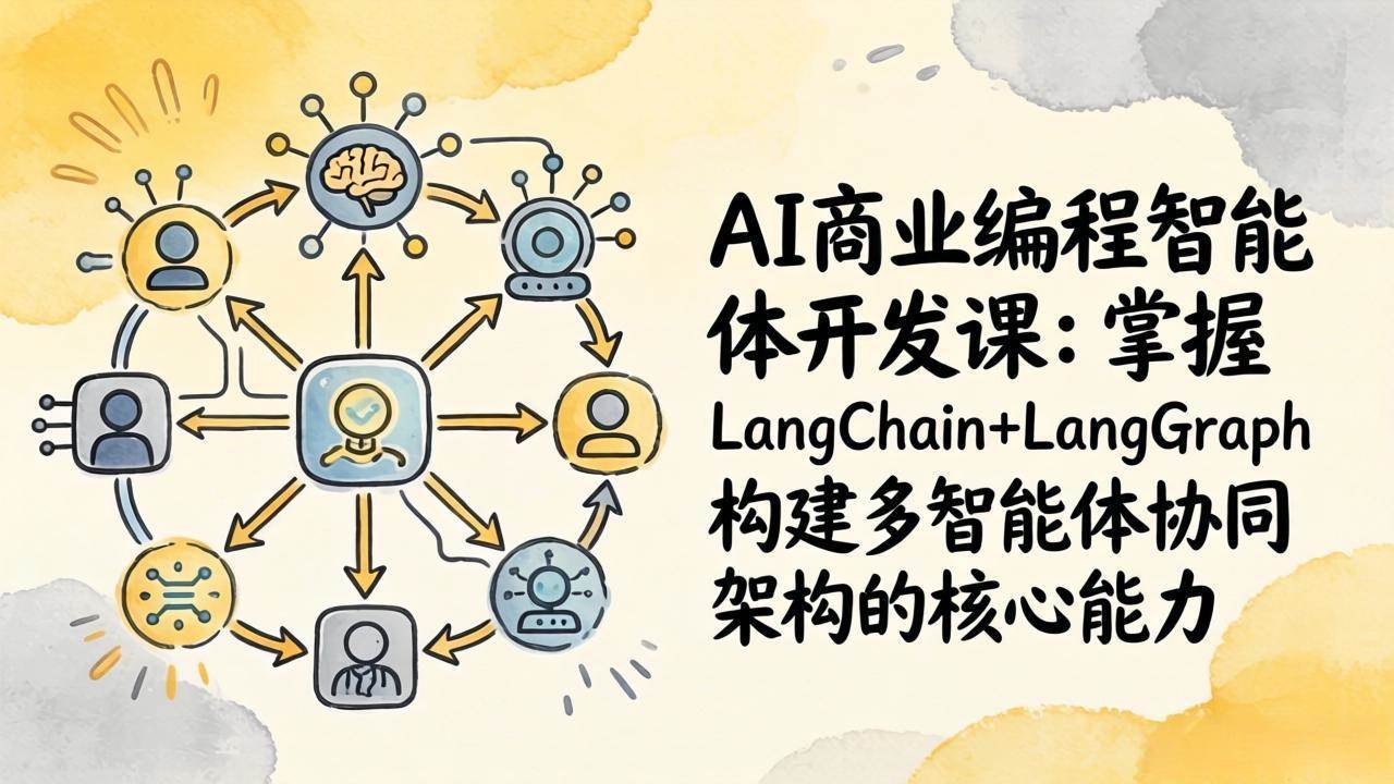 （17608期）AI商业编程智能体开发课：掌握LangChain+LangGraph构建多智能体协同架构的核心能力-知行阁轻创网-分享网络赚钱项目-全网首发副业项目实操平台-副业创业项目网