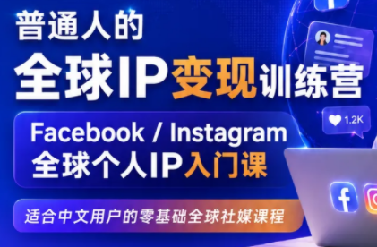 建立海外社媒底层逻辑,打造能变现的个人IP 建立海外社媒底层逻辑,打造能变现的个人IP