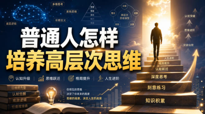 付费文章：普通人怎样培养高层次思维-知行阁轻创网-分享网络赚钱项目-全网首发副业项目实操平台-副业创业项目网