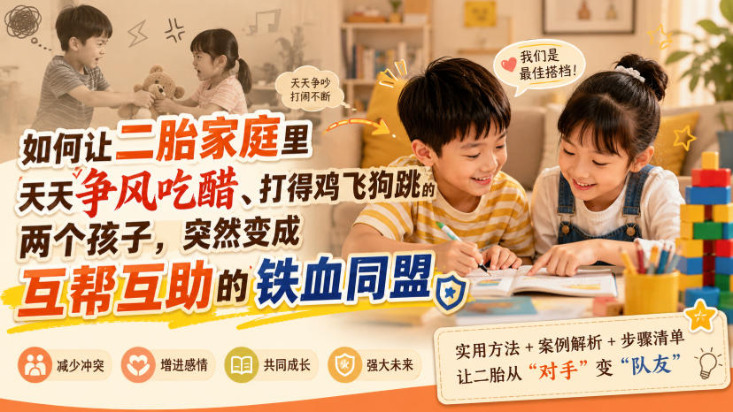 付费文章：如何让二胎家庭里天天争风吃醋、打得鸡飞狗跳的两个孩子，突然变成互帮互助的铁血同盟？-知行阁轻创网-分享网络赚钱项目-全网首发副业项目实操平台-副业创业项目网