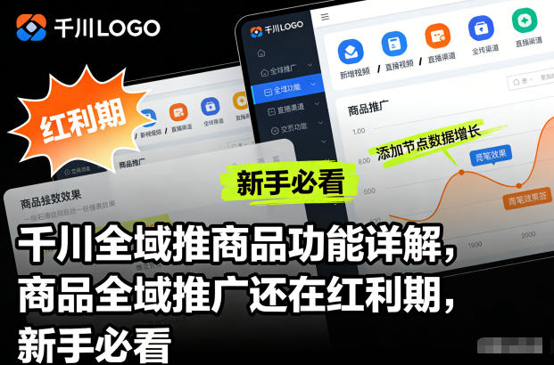 千川全域推商品功能详解,商品全域推广还在红利期,新手必看-知行阁轻创网-分享网络赚钱项目-全网首发副业项目实操平台-副业创业项目网