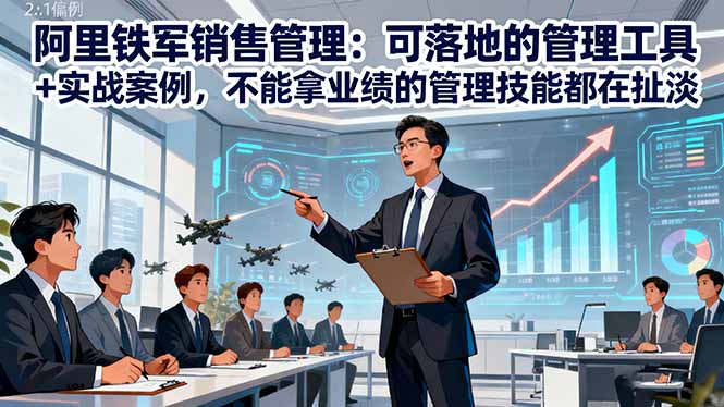阿里铁军销售管理：可落地的管理工具+实战案例，不能拿业绩的管理都在扯淡-知行阁轻创网-分享网络赚钱项目-全网首发副业项目实操平台-副业创业项目网
