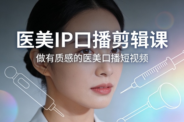 医美IP口播剪辑课，做有质感的医美口播短视频-知行阁轻创网-分享网络赚钱项目-全网首发副业项目实操平台-副业创业项目网
