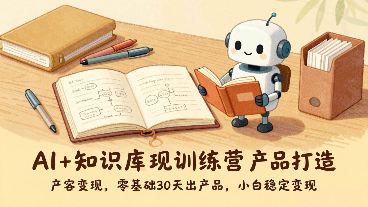 （17323期）AI+知识库变现训练营，产品打造、内容创作、全平台变现，零基础30天出产品，小白稳定变现-知行阁轻创网-分享网络赚钱项目-全网首发副业项目实操平台-副业创业项目网