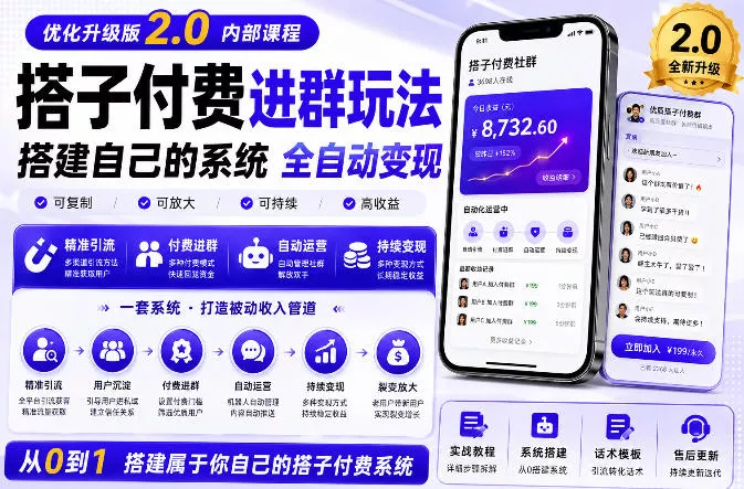 搭建群系统实战项目玩法，搭建整套付费进群系统，实现全天被动收益-知行阁轻创网-分享网络赚钱项目-全网首发副业项目实操平台-副业创业项目网