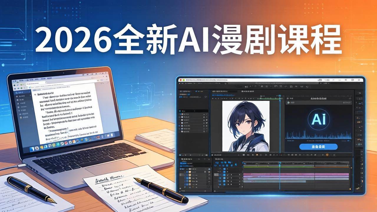 （17893期）2026全新AI漫剧课程：覆盖创作全链路，教你写作分镜剪辑配音一站式打造漫剧作品-知行阁轻创网-分享网络赚钱项目-全网首发副业项目实操平台-副业创业项目网