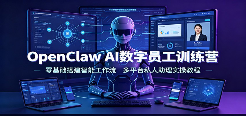 OpenClaw AI数字员工训练营:零基础搭建智能工作流,多平台私人助理实操教程-知行阁轻创网-分享网络赚钱项目-全网首发副业项目实操平台-副业创业项目网