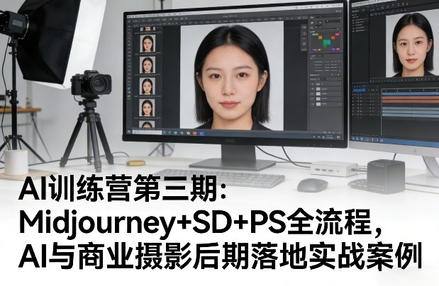 AI训练营第三期：Midjourney+SD+PS全流程，AI与商业摄影后期落地实战案例-知行阁轻创网-分享网络赚钱项目-全网首发副业项目实操平台-副业创业项目网
