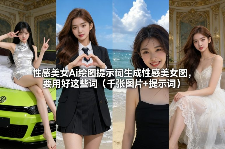 性感美女Ai绘图提示词生成性感美女图，要用好这些词（千张图片+提示词）-知行阁轻创网-分享网络赚钱项目-全网首发副业项目实操平台-副业创业项目网