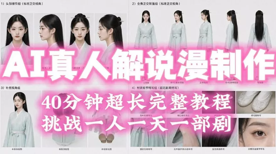 2026年AI真人解说漫剧自动批量化制作教程,40分钟超长完整,自动批量化制作,挑战一人一天一部剧!-知行阁轻创网-分享网络赚钱项目-全网首发副业项目实操平台-副业创业项目网