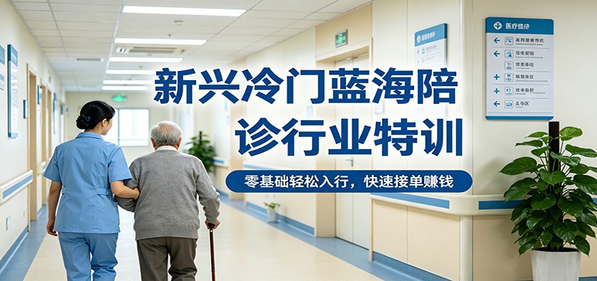 新兴冷门蓝海陪诊行业特训，零基础轻松入行，快速接单赚钱-知行阁轻创网-分享网络赚钱项目-全网首发副业项目实操平台-副业创业项目网