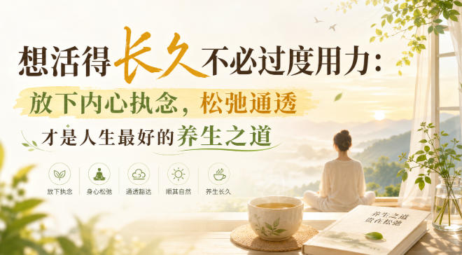 付费文章：想活得长久不必过度用力：放下内心执念，松弛通透才是人生最好的养生之道-知行阁轻创网-分享网络赚钱项目-全网首发副业项目实操平台-副业创业项目网