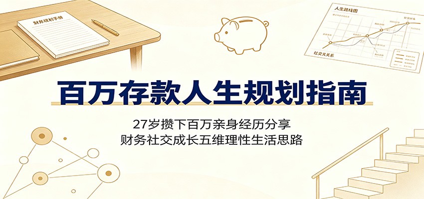 百万存款人生规划指南：27岁攒下百万亲身经历分享，财务社交成长五维理性生活思路-知行阁轻创网-分享网络赚钱项目-全网首发副业项目实操平台-副业创业项目网