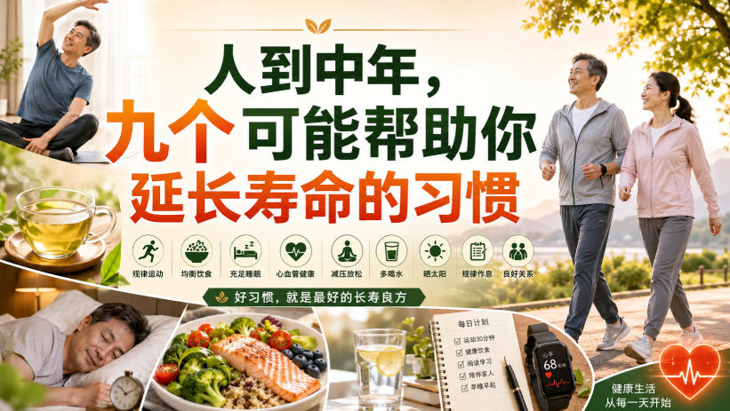 付费文章：人到中年，九个可能帮助你延长寿命的习惯-知行阁轻创网-分享网络赚钱项目-全网首发副业项目实操平台-副业创业项目网