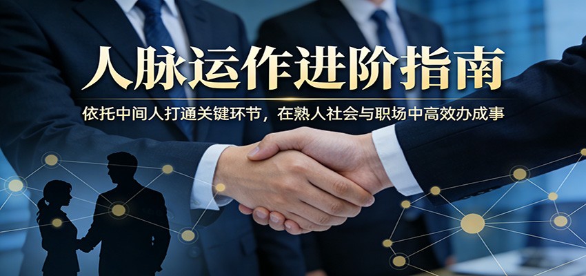 付费文章：人脉运作进阶指南，依托中间人打通关键环节，在熟人社会与职场中高效办成事-知行阁轻创网-分享网络赚钱项目-全网首发副业项目实操平台-副业创业项目网