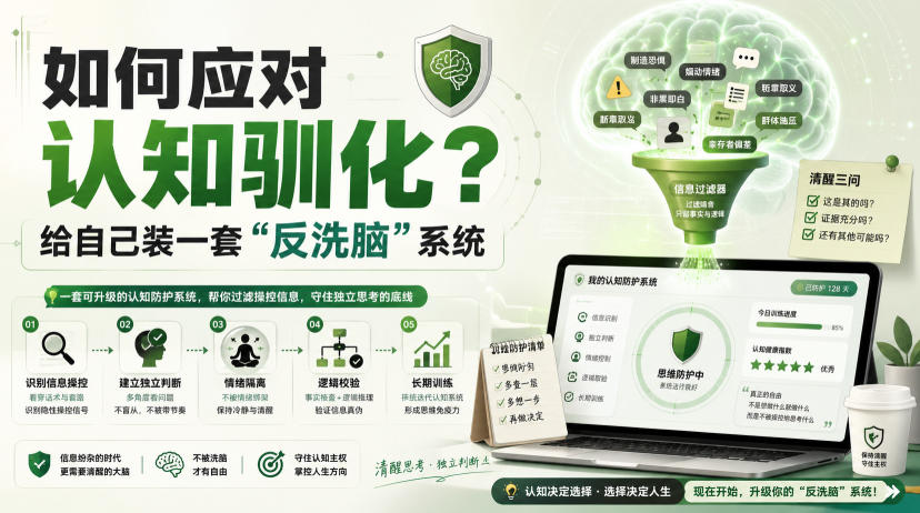 付费文章：如何应对认知驯化？给自己装一套“反洗脑”系统-知行阁轻创网-分享网络赚钱项目-全网首发副业项目实操平台-副业创业项目网