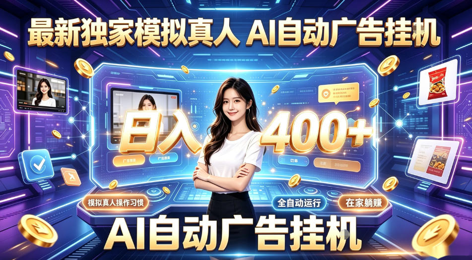 最新独家模拟真人，AI自动挂号挂G，日入400+，全程全自动运行，无需人工【揭秘】-知行阁轻创网-分享网络赚钱项目-全网首发副业项目实操平台-副业创业项目网