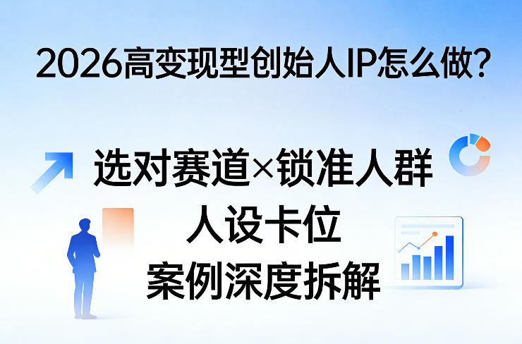 2026高变现型创始人IP怎么做？选对赛道×锁准人群×人设卡位×案例深度拆解-知行阁轻创网-分享网络赚钱项目-全网首发副业项目实操平台-副业创业项目网