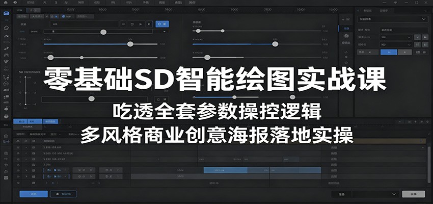 零基础SD智能绘图实战课：吃透全套参数操控逻辑，多风格商业创意海报落地实操-知行阁轻创网-分享网络赚钱项目-全网首发副业项目实操平台-副业创业项目网