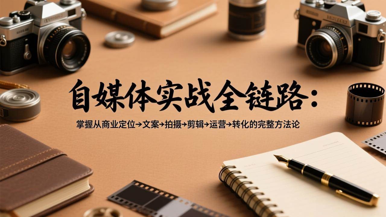 （17586期）自媒体实战全链路：掌握从商业定位→文案→拍摄→剪辑→运营→转化的完整方法论-知行阁轻创网-分享网络赚钱项目-全网首发副业项目实操平台-副业创业项目网