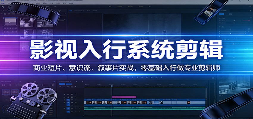 影视系统剪辑，商业短片、意识流、叙事片实战，零基础入行做专业剪辑师-知行阁轻创网-分享网络赚钱项目-全网首发副业项目实操平台-副业创业项目网