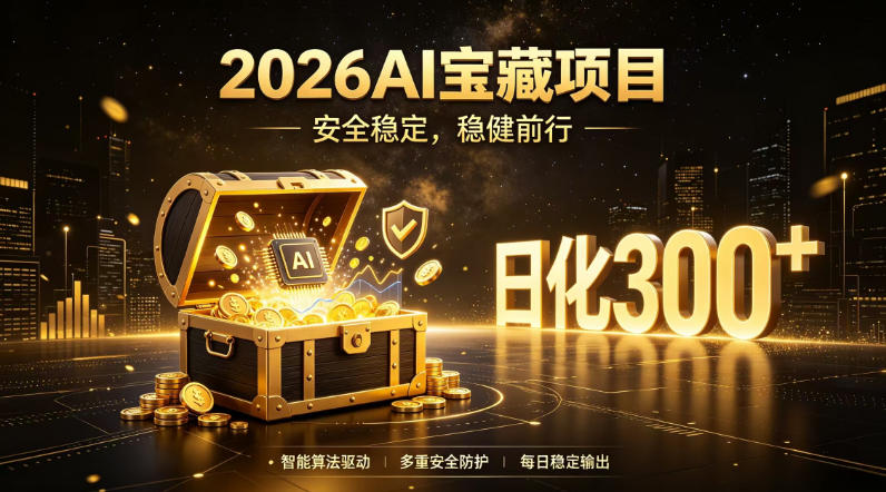 2026AI安全掘金项目，日化稳定300+，无需人为干预操作，当天见收益，操作简单【揭秘】-知行阁轻创网-分享网络赚钱项目-全网首发副业项目实操平台-副业创业项目网