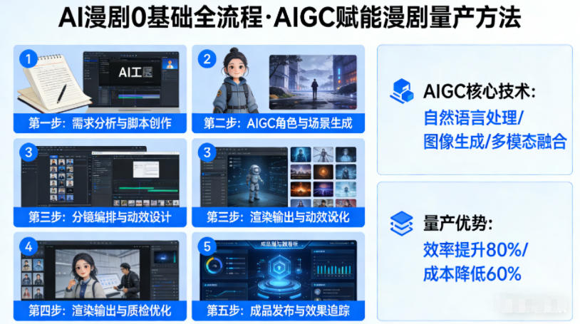 AI漫剧0基础全流程，快速掌握AIGC赋能的漫剧量产方法-知行阁轻创网-分享网络赚钱项目-全网首发副业项目实操平台-副业创业项目网