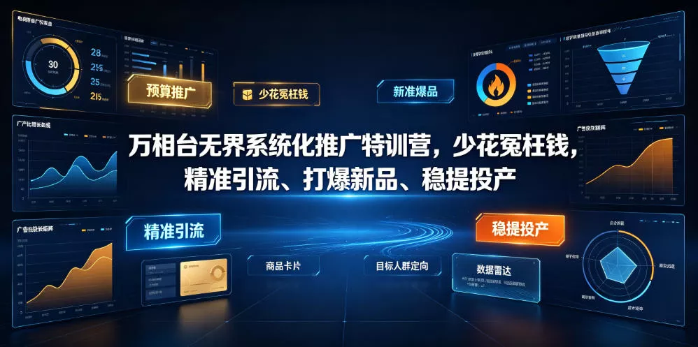 万相台无界系统化推广特训营VI0.0,少花冤枉钱,精准引流、打爆新品、稳提投产(全程录音+字幕)-知行阁轻创网-分享网络赚钱项目-全网首发副业项目实操平台-副业创业项目网